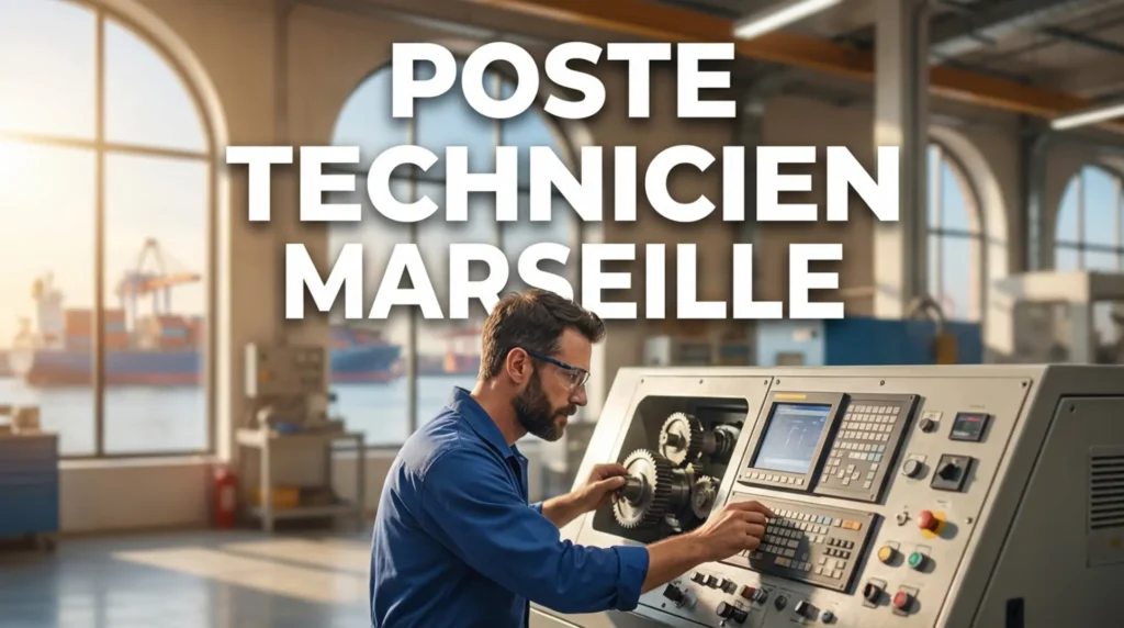 Un technicien spécialisé expert travaillant sur une machine industrielle, illustrant comment trouver un poste de technicien à Marseille.