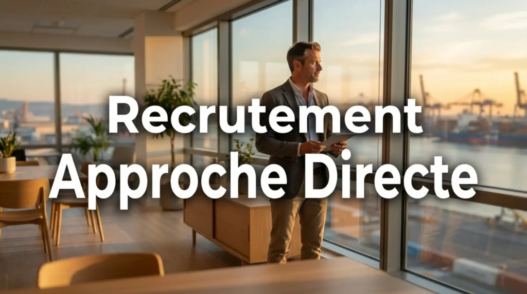 Un chasseur de tête à Marseille planifiant une stratégie de recrutement par approche directe pour l'industrie.